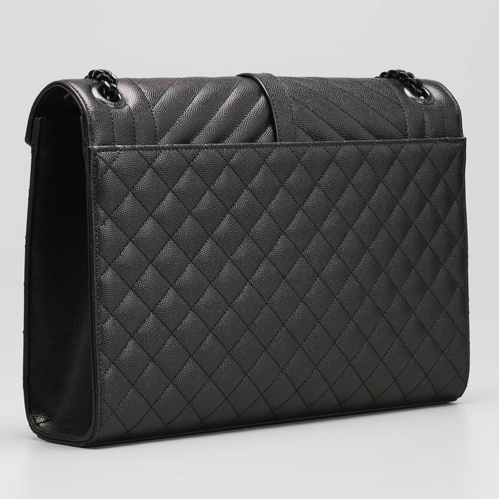 NWT!!! YSL SAINT LAURENT Large Tri-Quilted Matelasse Grain de Poudre MSRP$3300 - Picture 2 of 14
